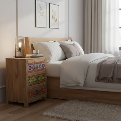 Wood Painted Bedside Desk Dressers Cabinet