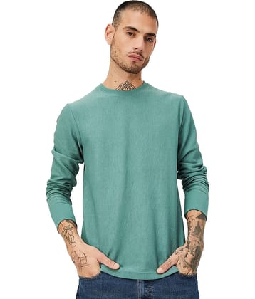 Leotude Pack of 1 Cotton Blend Regular Fit Men's T-Shirt ( Green )