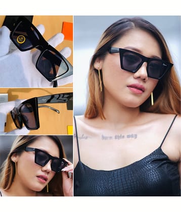 RESIST EYEWEAR Black Cat Eye Sunglasses ( Pack of 1 )