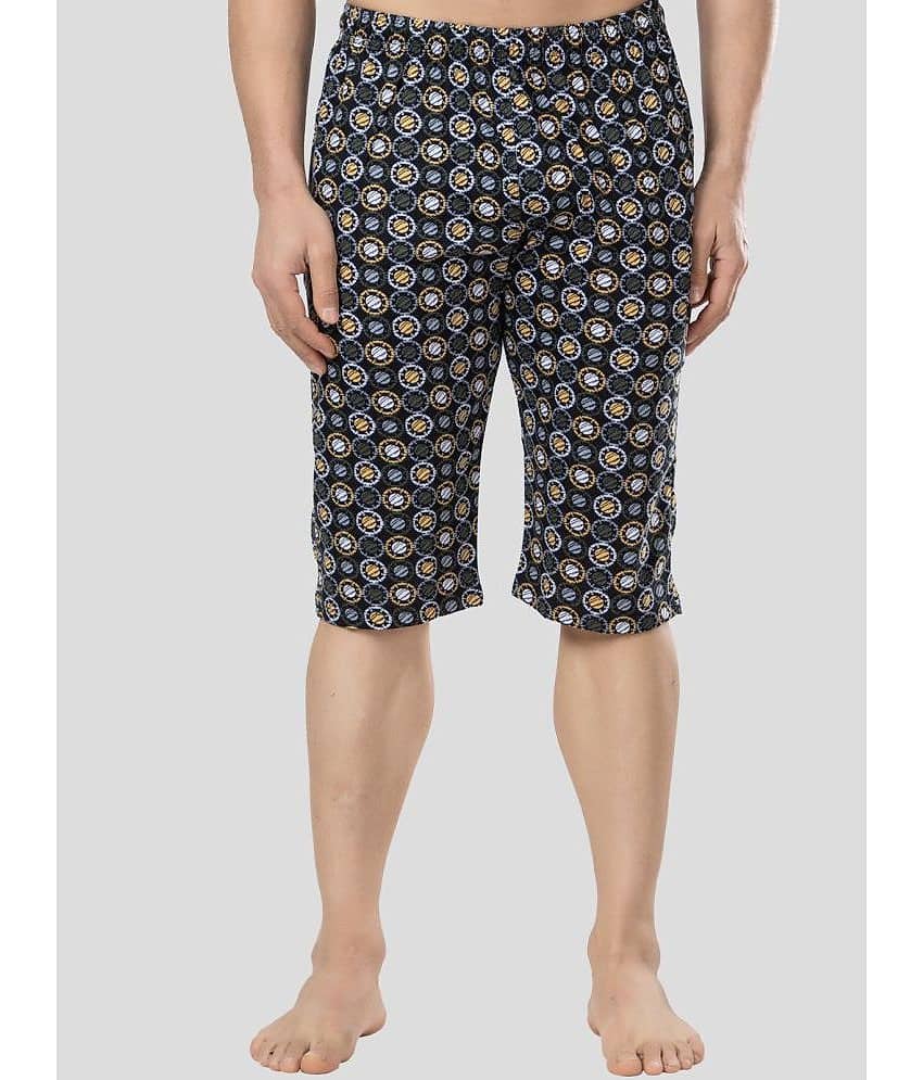 Zeffit - Multicolor Cotton Men's Three-Fourths ( Pack of 1 )