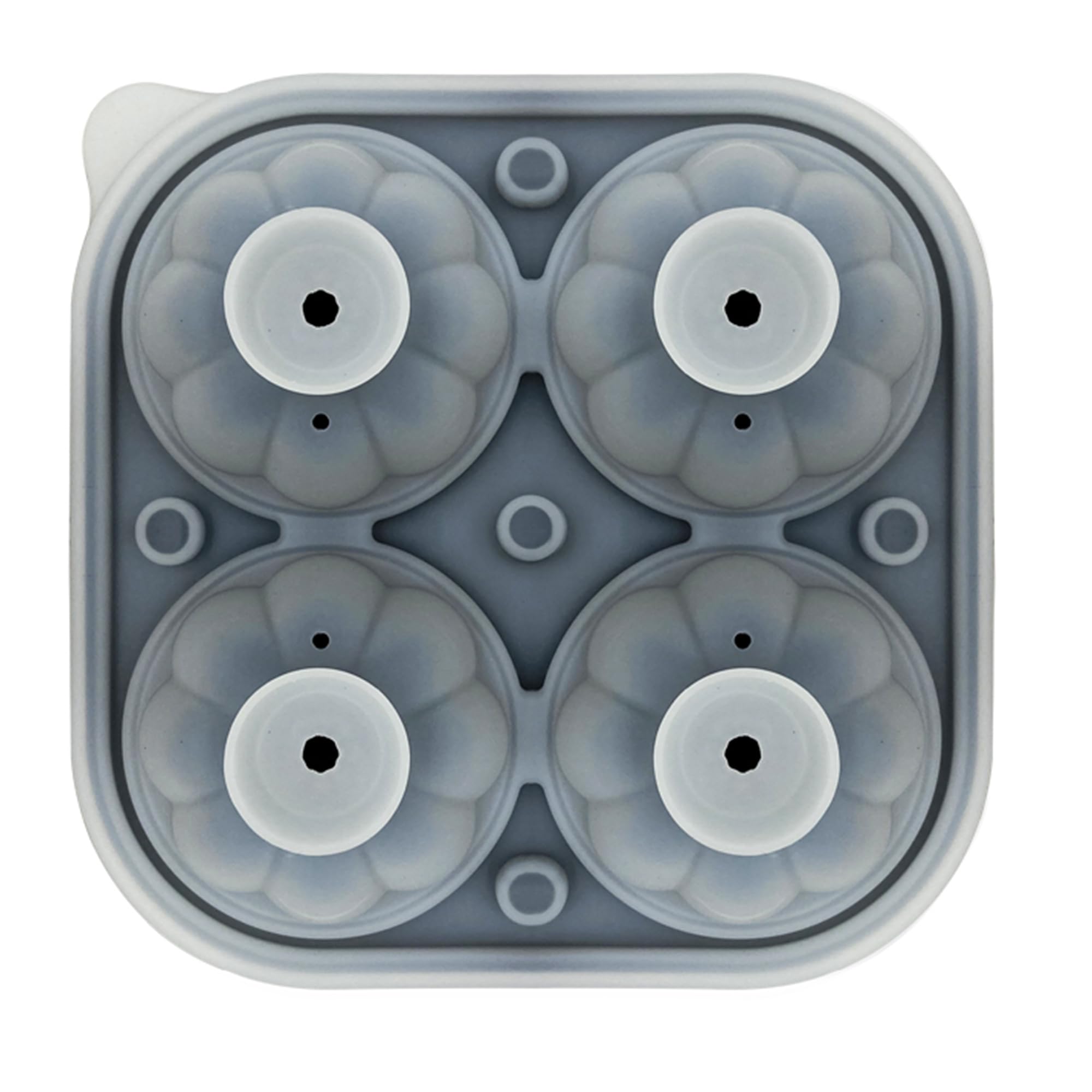 NATURALLY YOURS Silicone 4 Cavity Pumpkin Shaped ICE Tray 143 X 143 X 50 MM