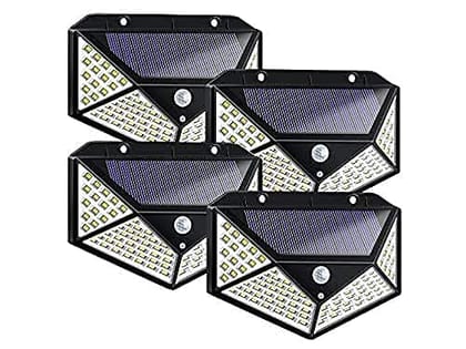 SMARTCAM Wall Mount 3 Modes Solar Light for Outdoor, Water Proof Motion Sensor - (04 Pcs Pack)