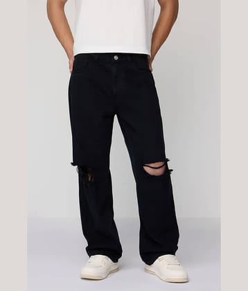 Star4well Relaxed Distressed Men's Jeans - Black ( Pack of 1 )
