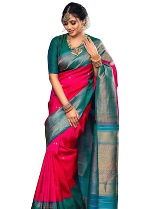 Banarasi Silk Kanjivaram Jacquard Saree With Unstitched Blouse Piece