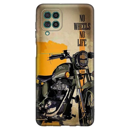 No Wheels No Life Samsung F62 Premium Embossed Mobile cover