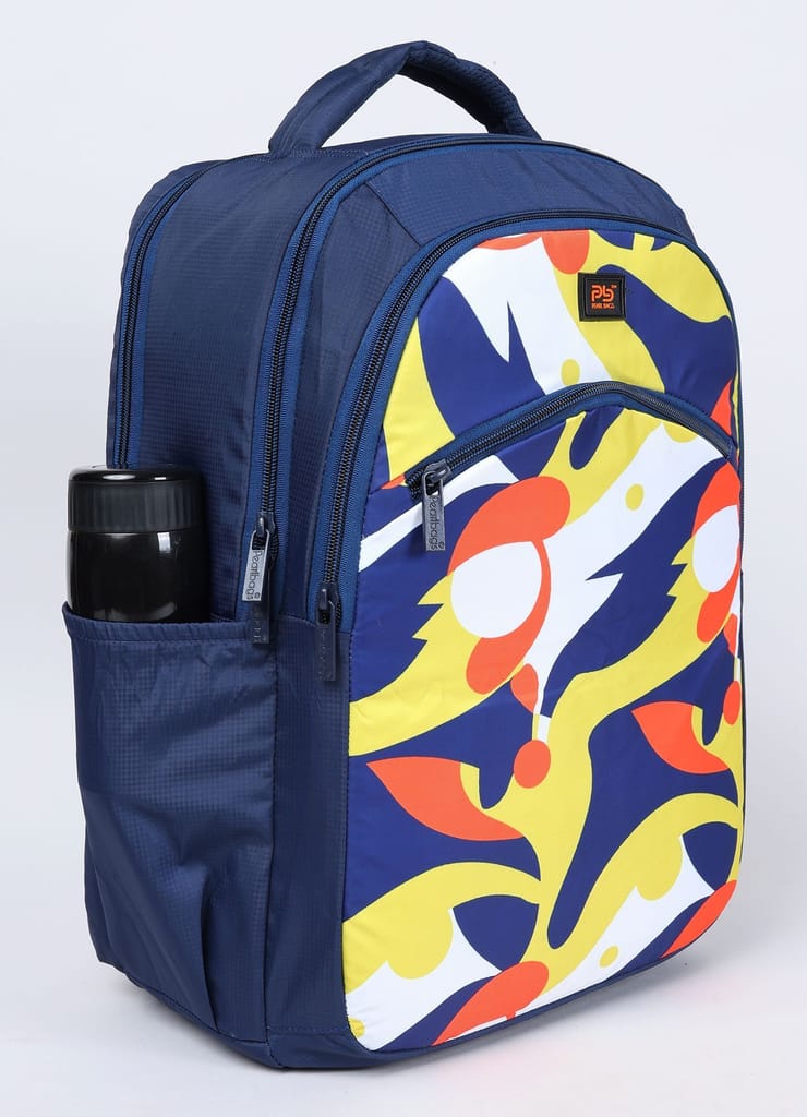 PB Pearlbags MANOR 20L Printed Casual Backpack,3 Compartment,Premium Fabric,Water Resistant Anti Theft,School & College Bag for Boys and Girls,Office & Travel Bag for Men and Women,48X30X14 Cms