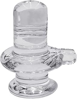 Real Seed 100% Pure Sphatik Shivling, A++ Quality Sphatik Shivlingam, Sphatik Shivling Size - 6.8 x 5.7 x 4.5 CMS, Weight - 101 Grams