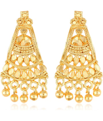 Vighnaharta Glittering Gold Plated Screw back alloy dangler studs Earring for Women and Girls   [VFJ1630ERG ]