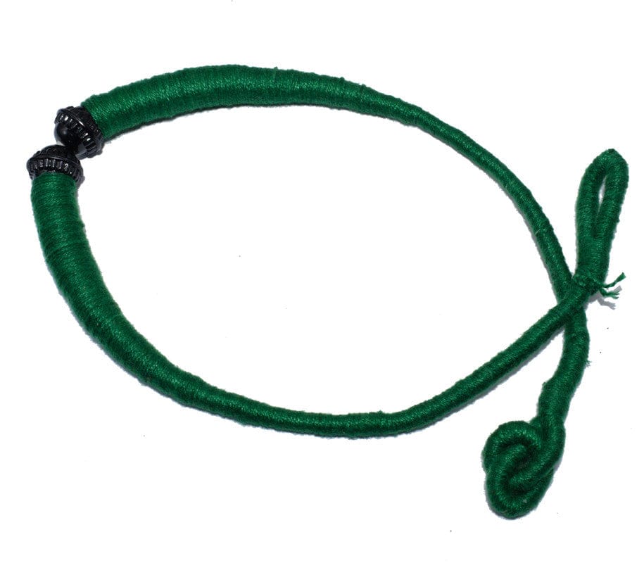 Green Braided Back Rope/Dori Adjustable Cord Necklace for Jewellery Making , (16 Inch) , NDR-022-Per Packet of 6 Pcs / 16 Inch