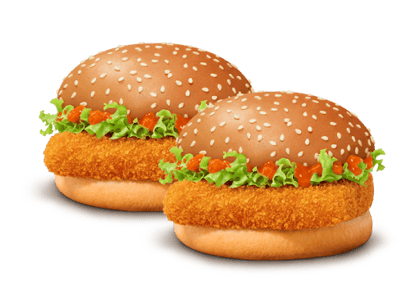 2 Korean Mc Spicy Paneer Burger