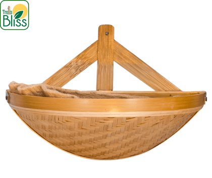 Trellis Bliss Halfmoon Bamboo Wall Planter