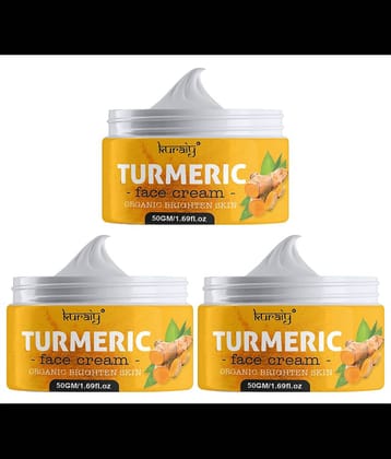KURAIY Turmeric Skin Care Anti Aging Facial Serum Anti Aging Facial Cream Pack Of 3