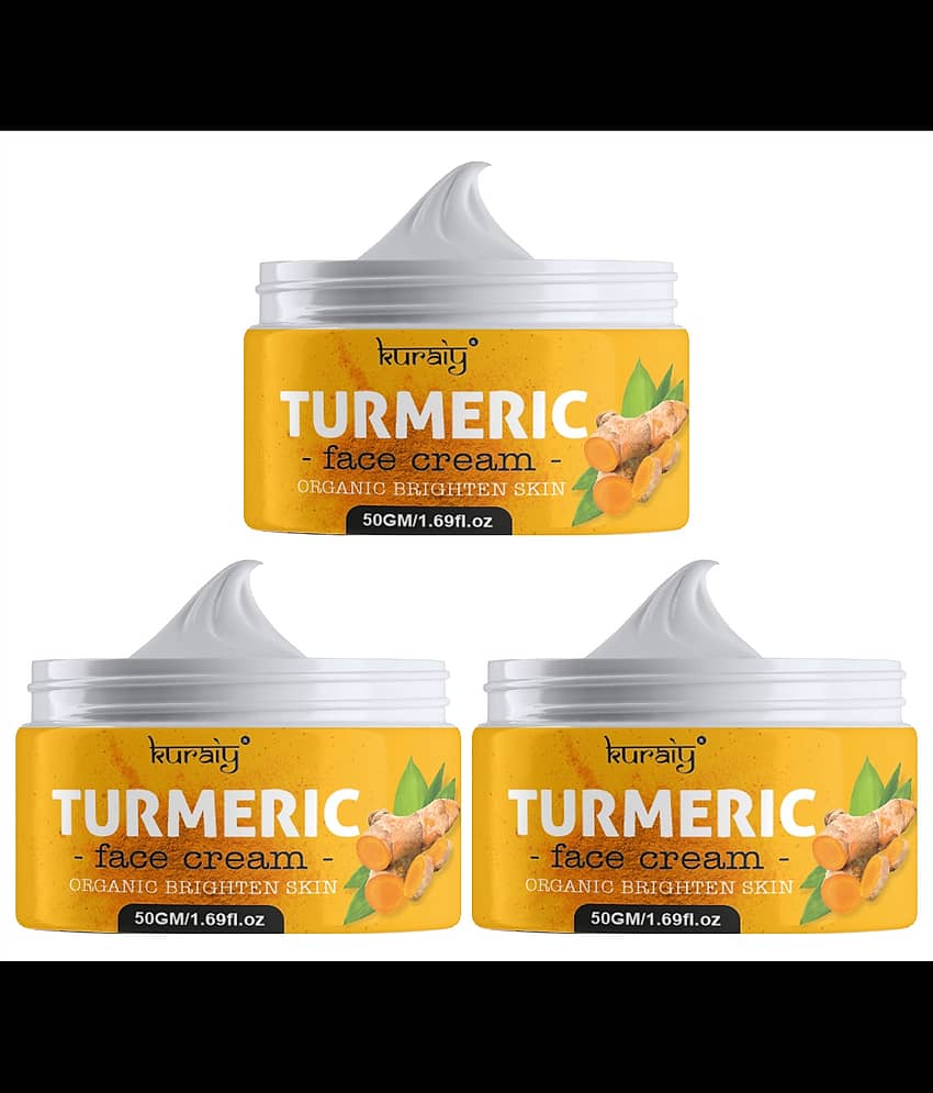 KURAIY Turmeric Skin Care Anti Aging Facial Serum Anti Aging Facial Cream Pack Of 3