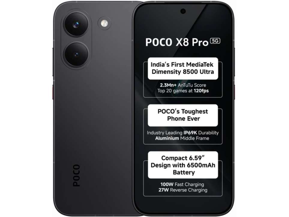 Poco X8 Pro Smartphone, 8GB RAM, 256GB Storage - Black