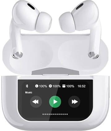 Neo TOUCH SCREEN Bluetooth True Wireless (TWS) On Ear 5 Hours Playback Active Noise cancellation IPX4(Splash & Sweat Proof) White