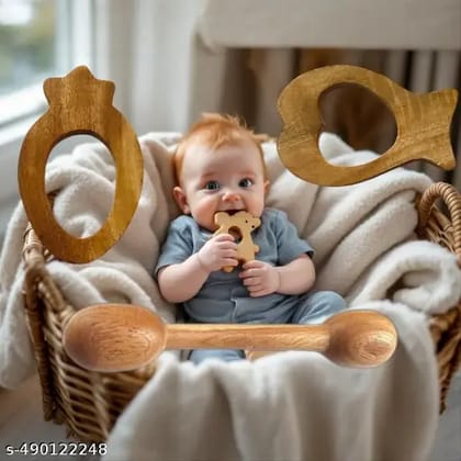 100% Natural Neem Wood Teether  Traditional & Eco-Friendly Baby Care