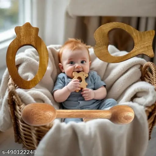 100% Natural Neem Wood Teether  Traditional & Eco-Friendly Baby Care