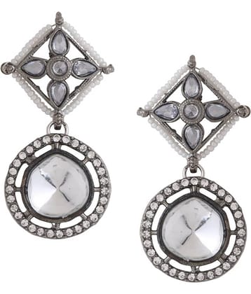 VIRAASI - Silver Drop Earrings ( Pack of 1 )