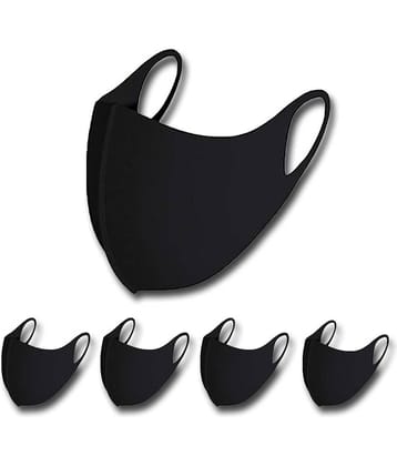 Wellstar - Black 3 Ply Mask ( Pack of 5 )