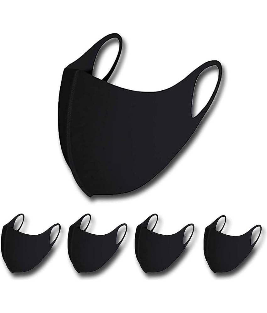 Wellstar - Black 3 Ply Mask ( Pack of 5 )