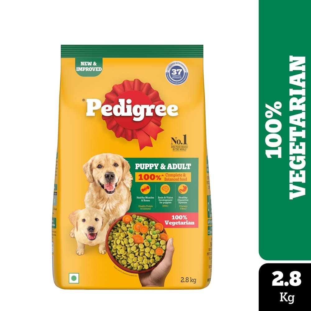 Pedigree 100% Vegetarian Adult &amp; Puppy Dry Dog Food 2.8kg
