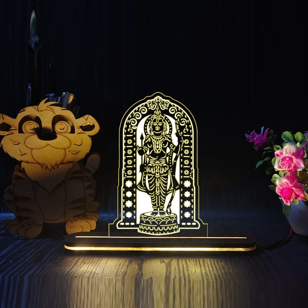 Acrylic 3D Illusion God LED Lamp.Size: 4x6 Inch