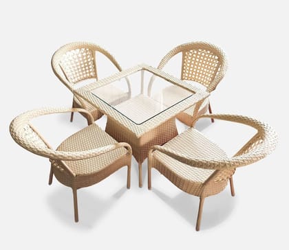 Wicker Outdoor Chair And Table Set For Garden and Living Room 2+1
