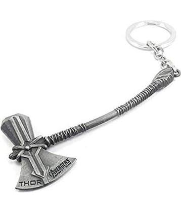 ZYZTA  Avengers Infinity War Thor Silver Axe Sword Key Chain