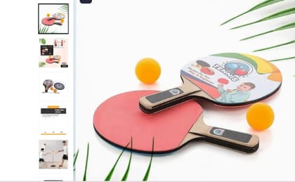 Portable Wiff Waff Rebound Table Tennis Trainer Set (1 Set)