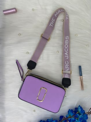 Multicolor Sling Bag with Zip Closure & Detachable Strap-Purple