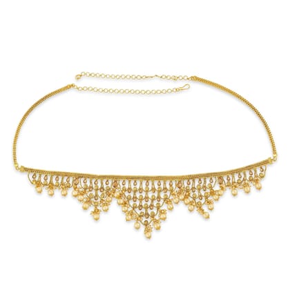 Gold Copper Royal Kamarband with Elegant Drops  Stylish T
