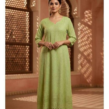 Premium Chikan Rayon Kurti for Everyday Wear