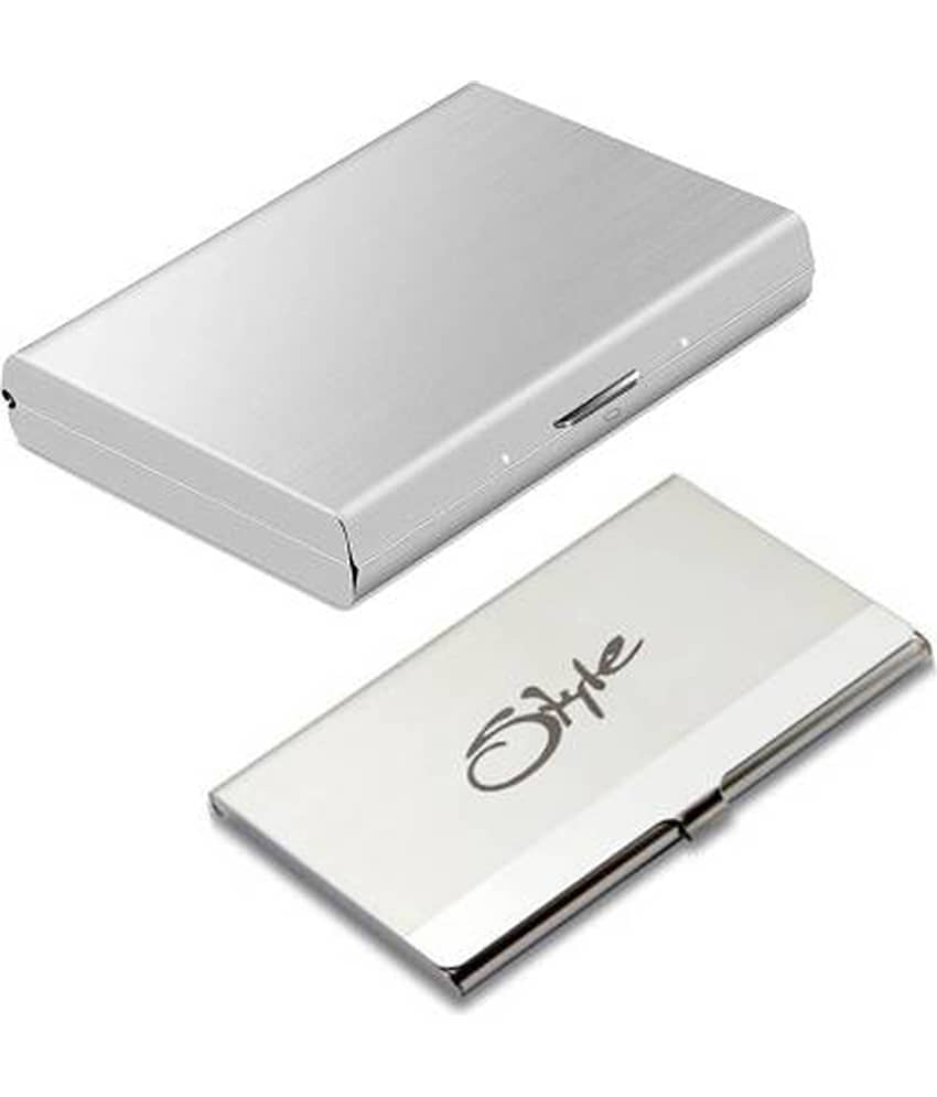 Style 98 Silver Steel RFID Protected 6 Slot Combo For Men & Women