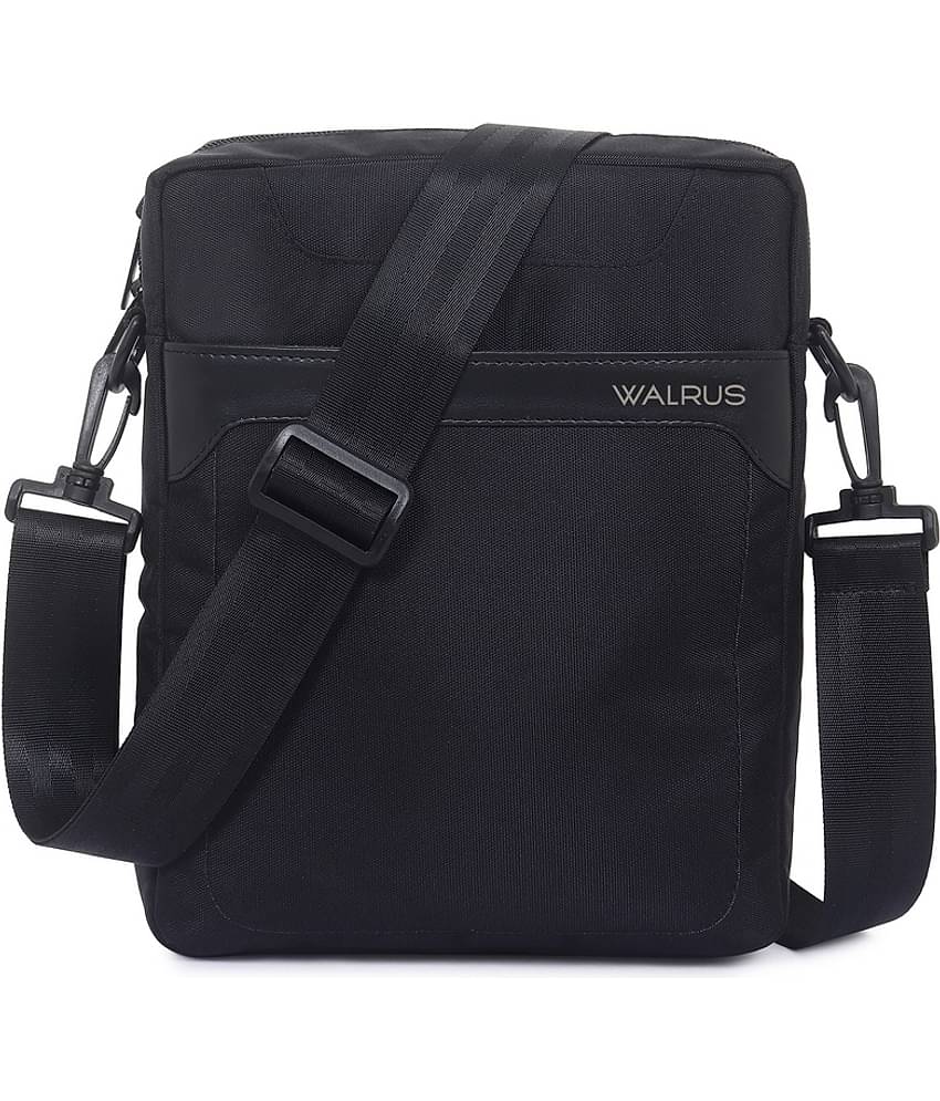 Walrus Black Solid Messenger Bag