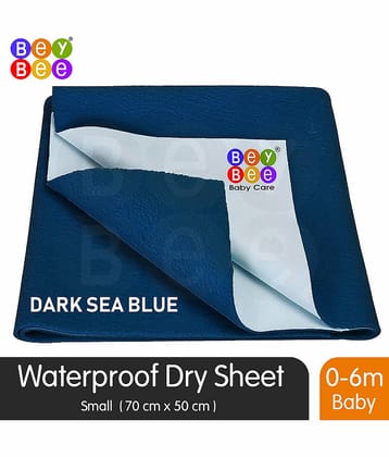 BeyBee Bed Protector Sheet (Small, Dark Sea Blue)