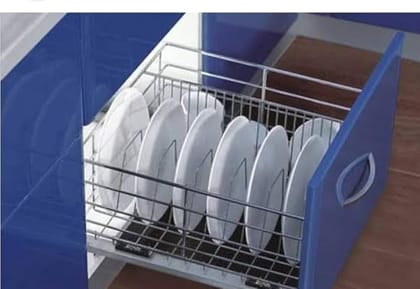 ADISON Stainless Steel Modular Kitchen Drawers Baskets, Heavy Duty 60 kg Capacity, Pack of 1, Made in India All Styles AVAILABLES with Sizes