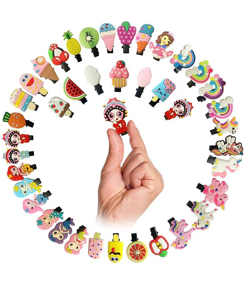 Kids Hair Clips, Candy - Fruit Hair Pins, Colorful Rainbow, Cartoon Hair Clips, Hair Accessories for Baby Girls - 20 Pieces