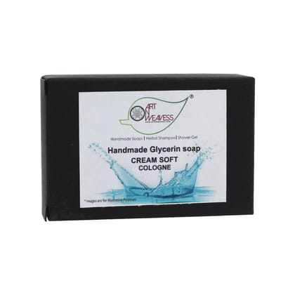 Artnweavess Cream Soft Cologne Glycerin Soap, 100 gm - Pack of 2