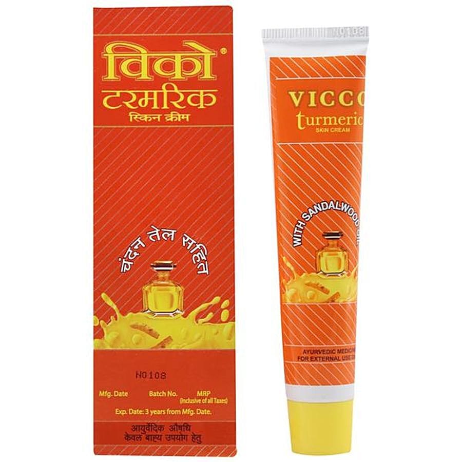 Vicco Turmeric Skin Cream - Ayurvedic Medicine - 30 G Tube