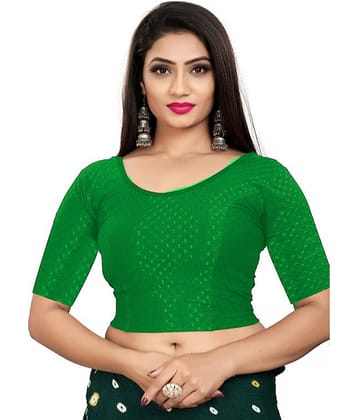 Laadli Green Readymade without Pad Cotton Blend Women's Blouse ( Pack of 1 )