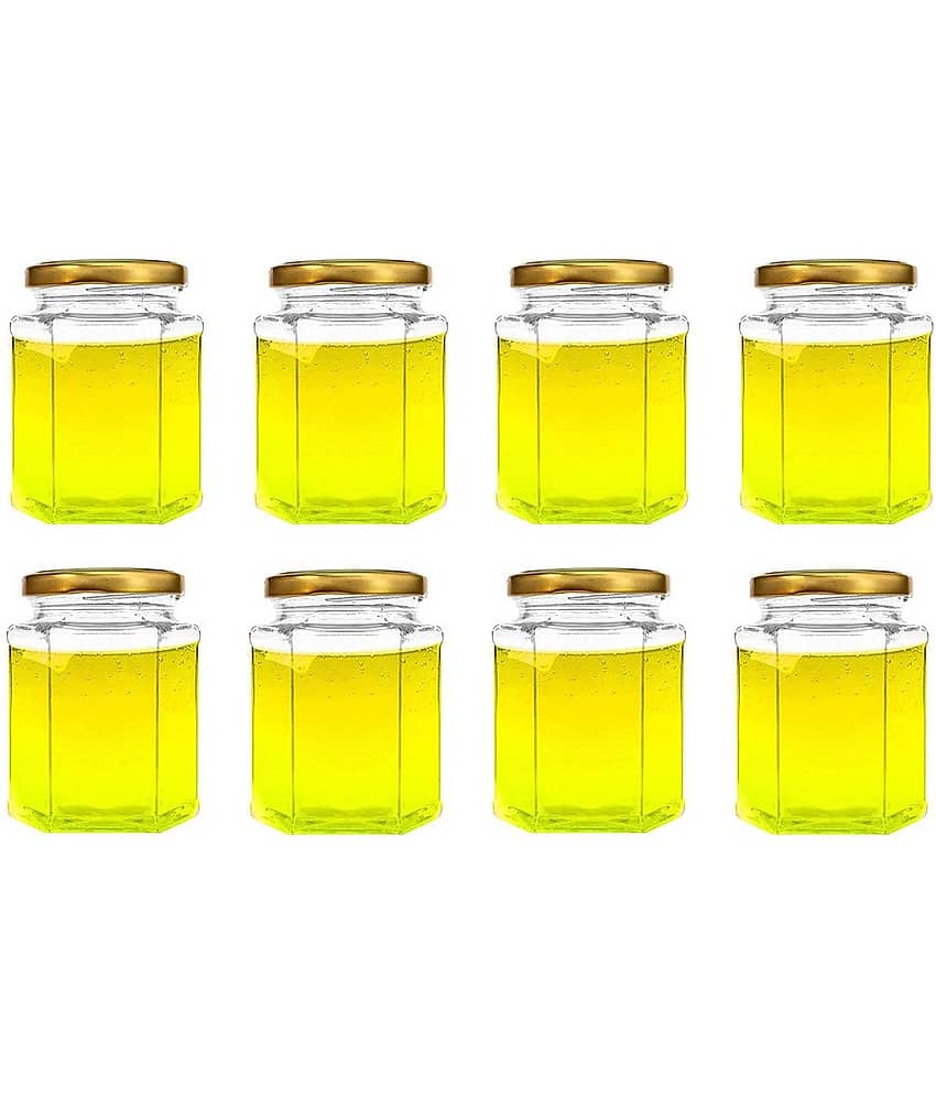 AFAST Glass Container Glass Transparent Utility Container ( Set of 8 )