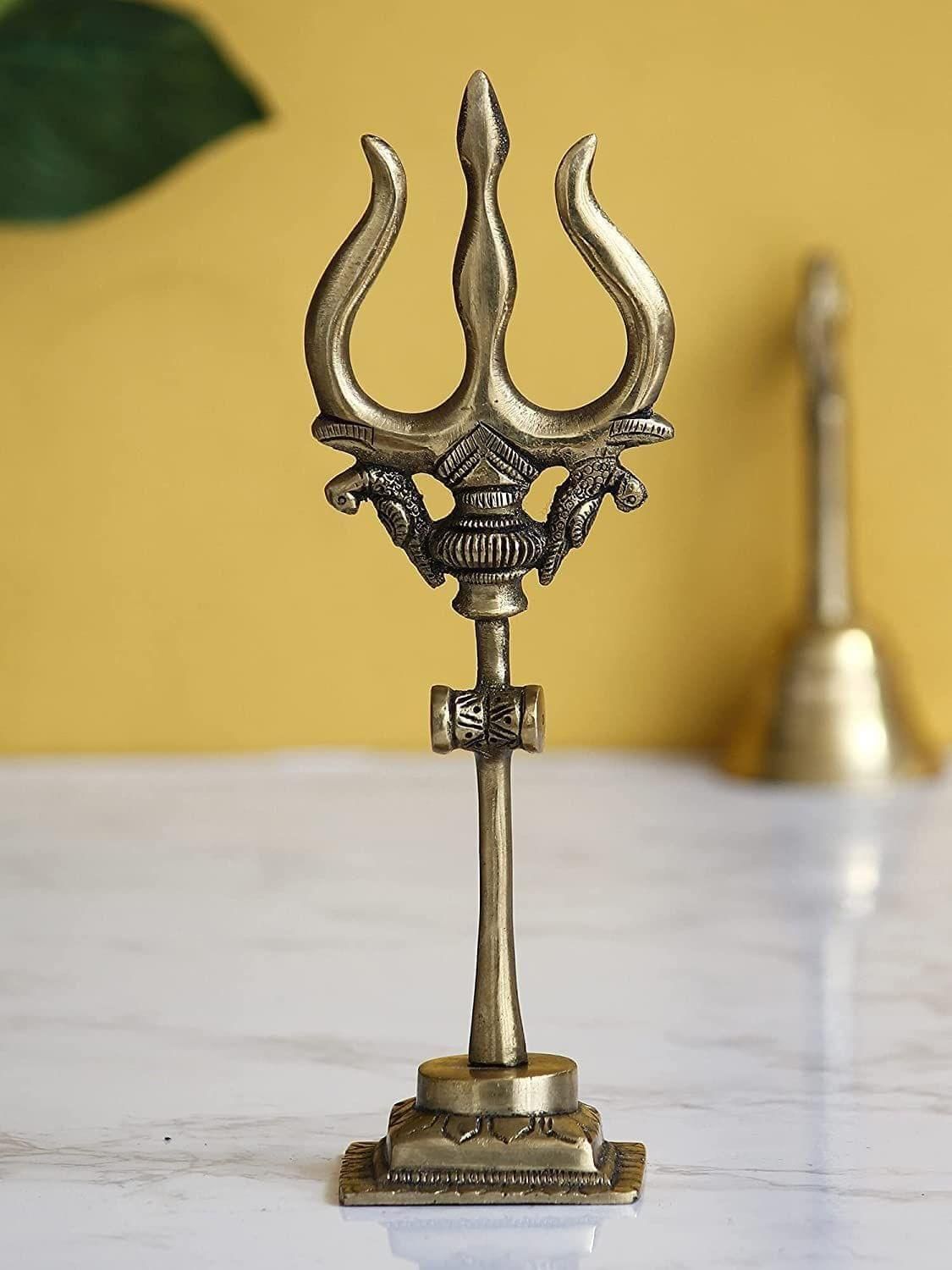 Brass Trishul No. 0 - 1.7*1.2*5.8 inch (Z138 B)