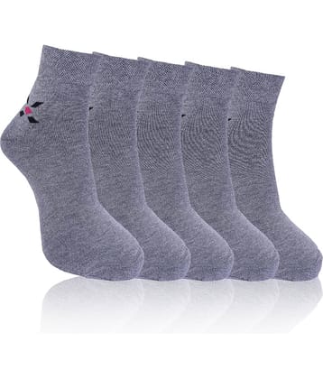 Dollar - Cotton Men's Solid Navy Blue Ankle Length Socks ( Pack of 5 )