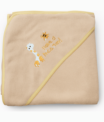 KALRA MAGIC Brown Cotton Hooded Baby Blanket ( Pack of 1 )