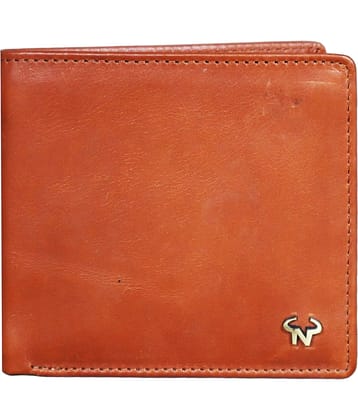 Calfnero Camel Leather Men's RFID Wallet ( Pack of 1 )