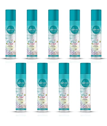 Airvel Floral Fragrance Room Spray Air Freshener for Home, Bathroom and Car 217ml ( Pack of 9 )