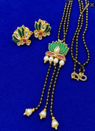 Lotus Design Handmade Mangalsutra Set COUSTOMIZED DESIGN
