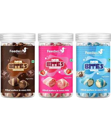 Feedsco Feedsco Cream-Filled Wafer Bies 225 gm Pack of 3