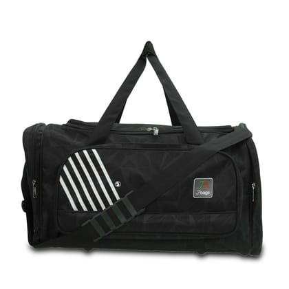 JB Geometric Heavy-Duty Multi-Purpose Duffle Bag | 55L Travel & Gym Bag | Water-Resistant Matty Finish | Dual Zipper | External Shoe Pocket | Adjustable Shoulder Strap (Wine, Black, T Blue)