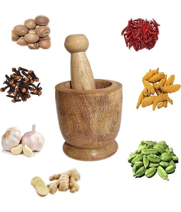 Buzykart - Brown Wood Offset Spatula ( Pack of 2 )